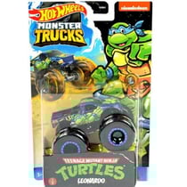 Hot wheels tortues ninja - monster trucks léonardo - voiture - véhicule miniature - monster jam - tmnt - turtles - mattel hkm24