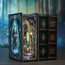 Book Nook Kit DIY Figured'Art 107 pièces - La Porte du Pays des Merveilles - Diorama Maquette à construire