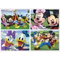4 puzzles enfant disney : mickey pluto dingo minnie et donald 20 - 30 - 60 - 80 pieces - educa - 18627