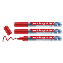 Lot de 3 marqueurs pour tableaux blancs effaçables - EDDING - Rouge - Pointe 1,5-3 mm