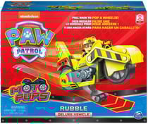 Pat patrouille moto pups : ruben avec sa moto chantier a retrofriction - figurine chien - vehicule de luxe - paw patrol - spin master - 20129829