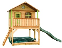 AXI Maisonnette MARC Brun Vert avec toboggan et bac à sable - Axi House
