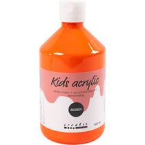 Peinture Acrylique Brillante, orange, 500 ml/ 1 flacon