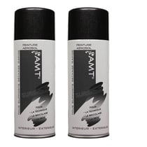 Lot de 2 bombes de peinture - noir métallisé - AMT