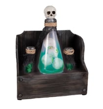 Etagère avec potions magiques - sonore, lumineux - 30cm