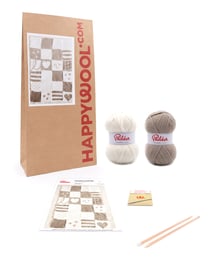 Kit Tricot Couverture Faustine BLANC TU