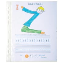 Sachet de 10 pochettes perforées polypropylène grainé format écolier - 17x22cm - Cristal - x 10 - Exacompta