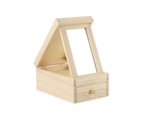 COIFFEUSE 1 TIROIR MIROIR EN BOIS 120x85x180mm