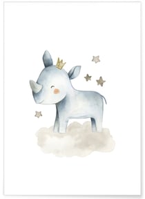 Affiche Bébé Rhino | A3 : 29,7x42cm