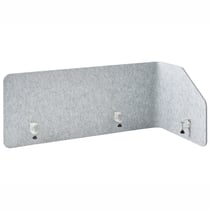 Séparateur de Bureau Gris Clair en PET 120 x 60 x 50 cm Acoustique Pinces de Fixation en Acier