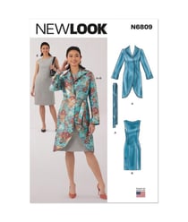Patron New Look 6809 - Veste, ceinture et robe taille n°FR 36-48