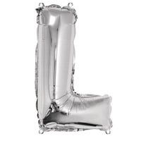 Ballon Lettre L, 40cm, 1pce. , argent