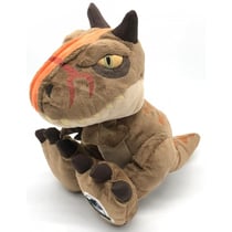 Peluche dinosaure carnotaurus toro 28 cm - jurassic world - dino brun - peluche licence