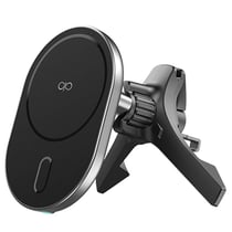 Force Power Support Voiture sur Ventilation avec Charge sans Fil 15W Qi Noir