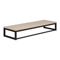 Penderie étagère murale bois et métal noir L90 cm GRIF