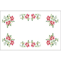 LUC - Napperon Ovale 40x80 cm 100% Coton Blanc Bordé Dentelle
