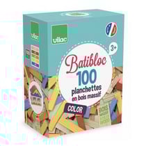 Batibloc color 100 planchettes enbois colorees