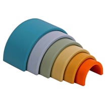 Jouet à empiler petit arc-en-ciel en silicone