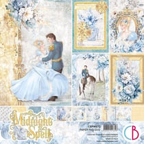 12 papiers scrapbooking carterie 30 x 30 cm CIAO BELLA MIDNIGHT SPELL