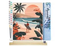 Peinture par Numéro Figured'Art - Vagues du soir - Kit de Loisir Créatif DIY Numéro d'Art Complet - 40x50cm toile roulée + châssis en bois à monter