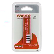 Pile AA WY 18650 UltroFite 3000mAh 3.7V Rechargeable Anti-surchauffe Rouge