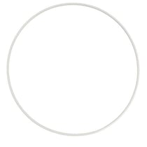 Cercle nu en métal, d 35 cm, blanc, 1 pièce