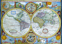Puzzle 1000 pièces - Carte du monde antique - Eurographics