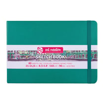 Carnet Croquis - 21 x 14,8cm - 80 feuilles - 140g - vert foncé - Royal Talens