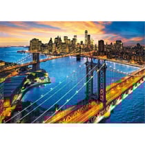 Puzzle la ville de new-york et le coucher soleil 3000 pieces - collection etat-unis - clementoni 33546