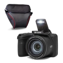 KODAK Pixpro Astro Zoom AZ405 + Housse de Protection - Appareil Photo Numérique Bridge, Zoom X40, Grand Angle de 24 mm, 20 Mégapixels, LCD 3, Vidéo Full HD 1080p, OIS, Pile AA - Noir
