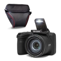 KODAK Pixpro Astro Zoom AZ405 + Housse de Protection - Appareil Photo Numérique Bridge, Zoom X40, Grand Angle de 24 mm, 20 Mégapixels, LCD 3, Vidéo Full HD 1080p, OIS, Pile AA - Noir