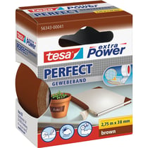 Ruban adhésif toilé réparation fixation Tesa Power Effect 2,75m x 38mm marron