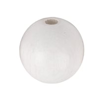 Boules bois percées FSC 100%,mat, ø 30mm, blanc, 4 pces