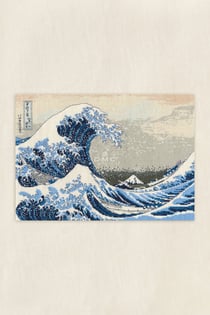 Kit Broderie Point de Croix La Grande Vague Hokusai