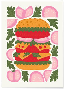 Affiche Burger Gourmet | A3 : 29,7x42cm