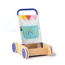 Chariot pousseur bois métal et tissu Oxybul