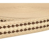 Sangle losanges multicolores 38mm beige au mètre