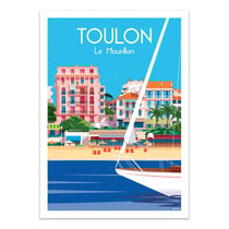 Affiche 50x70 cm - Toulon Le Mourillon - Raphael Delerue