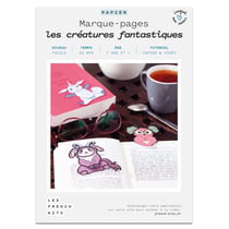 Coffret DIY papier - 4 Marque-pages - Créatures