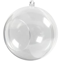 Boules avec ouverture, d 8 cm, diamètre intérieur 4,5 cm, 5 pièces/ 1 Pq.