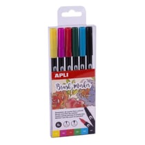 Pack de 6 feutres à double pointe couleurs assorties