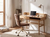 Bureau MDF Marron clair NOVEN - Beliani