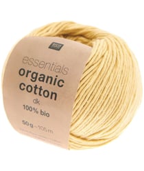 Coton à tricoter Essentials Organic Cotton DK - Rico Design 003 Moutarde jaune