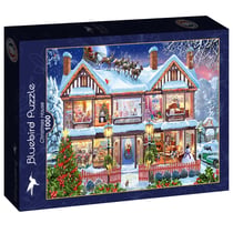 Puzzle 1000 pièces - Maison à Noël - Bluebird Puzzle