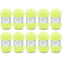 10 pelotes de laine - Jaune fluo - 27 - 100% acrylique - 3,5/4,5 mm - Gründl - Lisa Premium