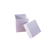 Boîte pour bougie 75x75x90mm blanche