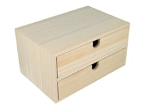 Meuble 2 tiroirs 24x16x13,5 cm bois - Artemio