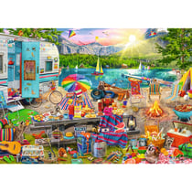 Puzzle 1000 pièces - Hidden Shapes - Voyage en Caravane - Trefl