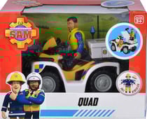 Le quad de police de malcolm - sam le pompier - simba - figurine articulée et accessoires