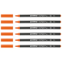 Lot de 6 feutres pinceaux porcelaine EDDING 4200 Orange 1-4 mm